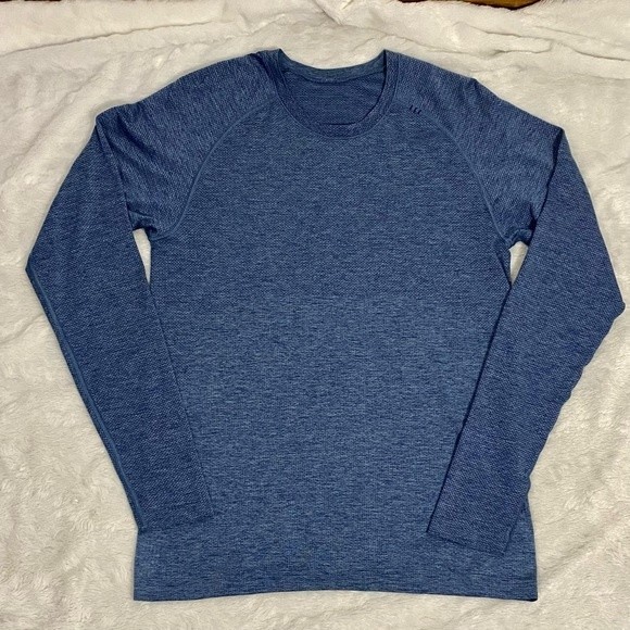 lululemon athletica Other - Lululemon Metal Vent Tech Surge Shirt Men’s Size S Long Sleeve Blue Mesh
